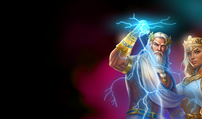 Immagine promozionale con personaggi mitologici per le scommesse Lamabet